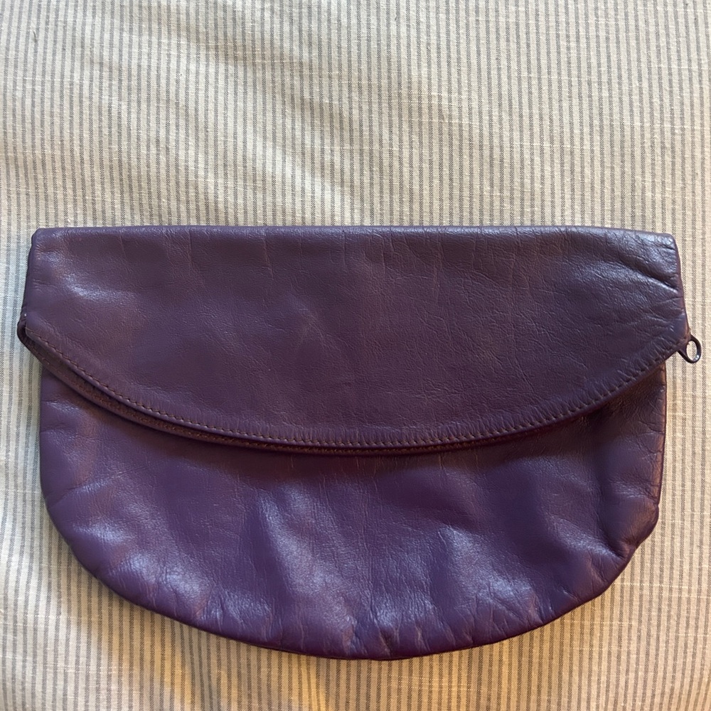 Vintage Purple Leather clutch bag